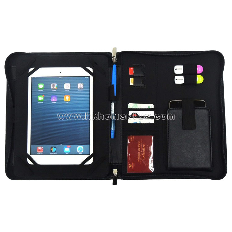 仿皮活動平板電腦拉鍊公文袋