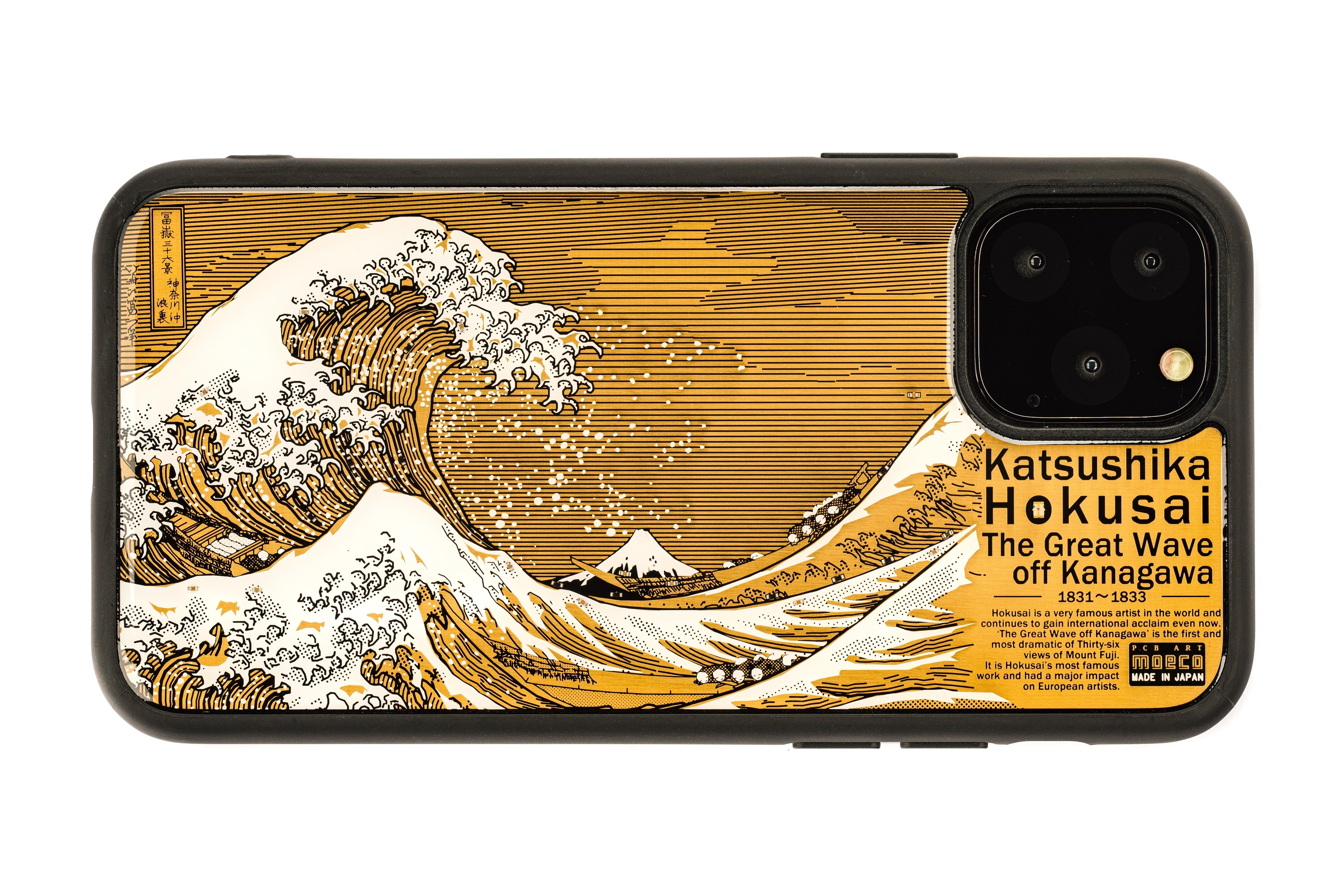 FLASH神奈川沖浪裏基板 iPhone11 Pro 手機殼 ( 黑色 )