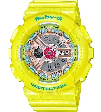萬年鐘錶 - BABY-G   防震雙顯電子錶   BA-110CA-9A   錶徑 : 43.4 MM