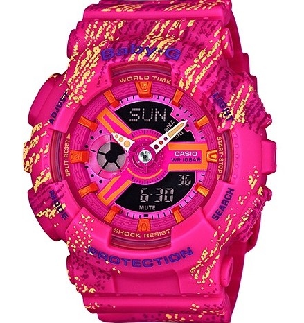 萬年鐘錶 - BABY-G   防震雙顯電子錶  BA-110TX-4A   錶徑 : 43.4 MM