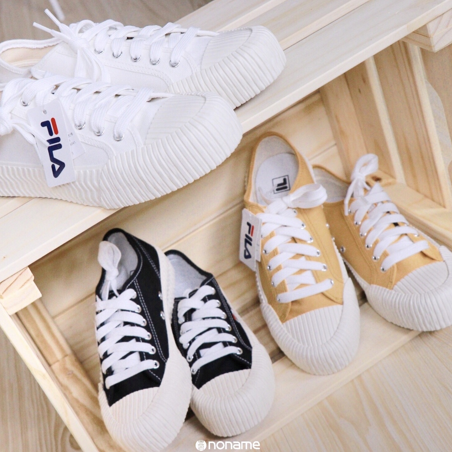 💥出清特價💥 FILA 經典刺繡LOGO 韓版 厚底 餅乾鞋 (女款)