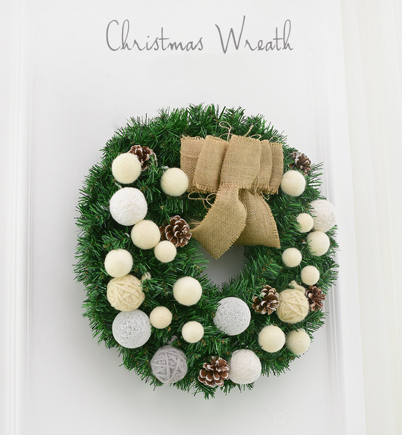 溫馨季節 I 聖誕花圈(仿真針葉)  XM190252