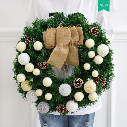 溫馨季節 I 聖誕花圈(仿真針葉)  XM190252