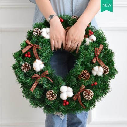 靜謐森林 I 聖誕花圈(仿真針葉)  XM190253