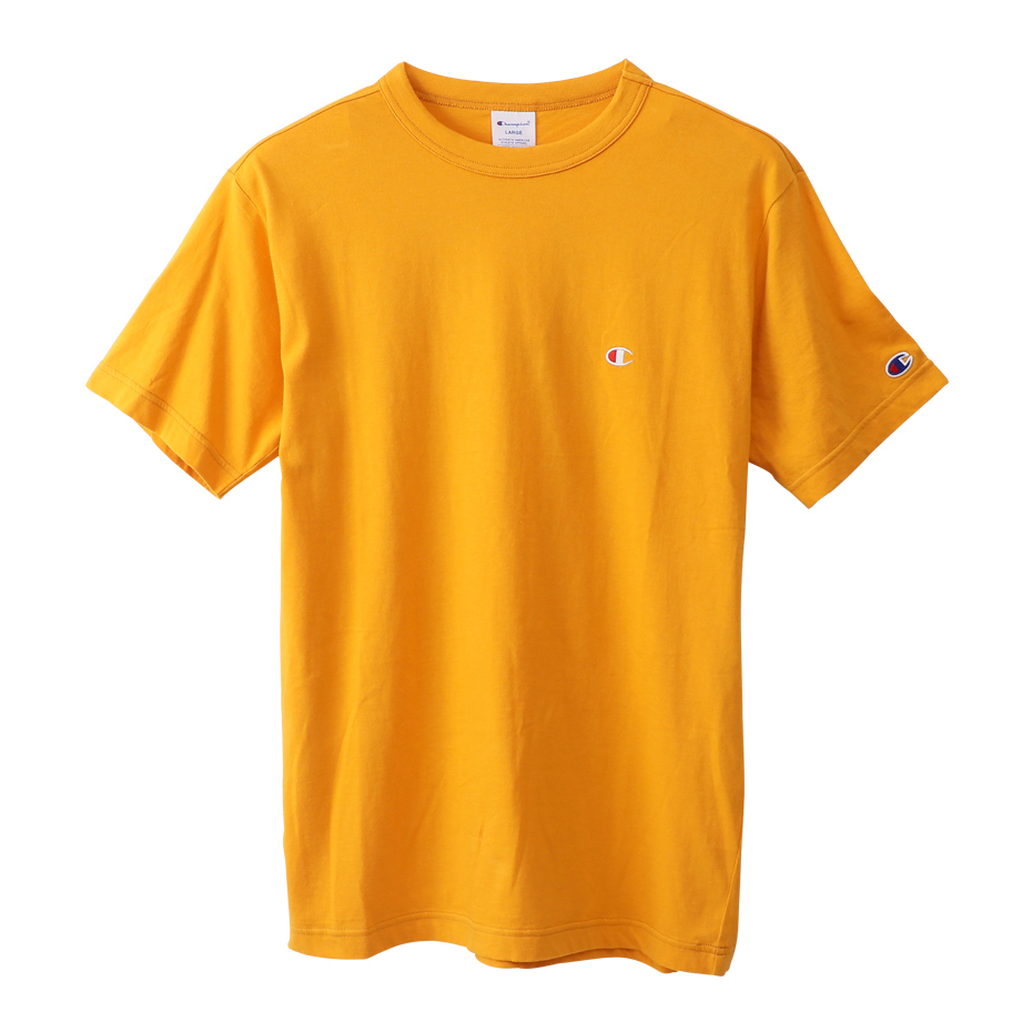 [現貨] CHAMPION C3-P300 SMALL LOGO TEE YELLOW(JAPAN VER.)