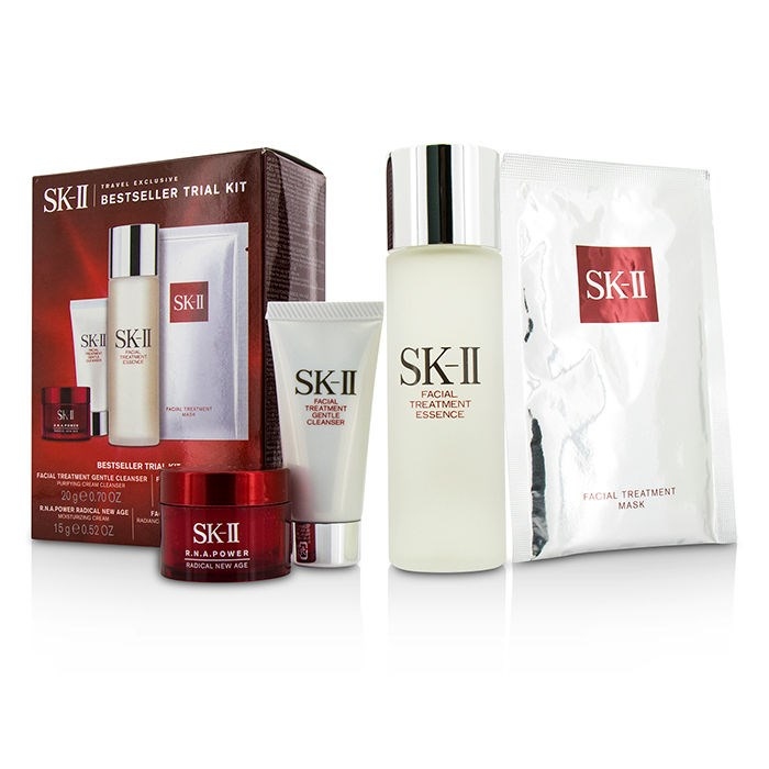 SK-II 旅行/體驗套裝: 1.神仙水 75ml 2.面霜 15g 3.潔面 20g 4.面膜 1片