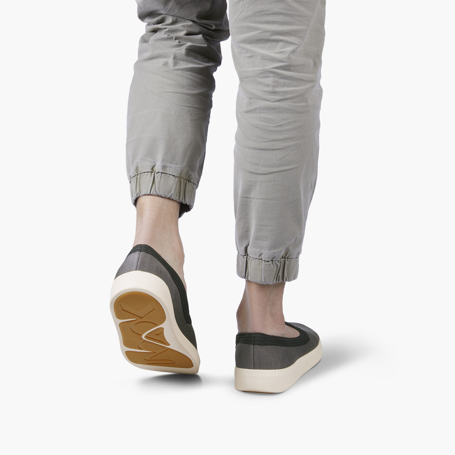 簡約雙色便鞋/深灰色