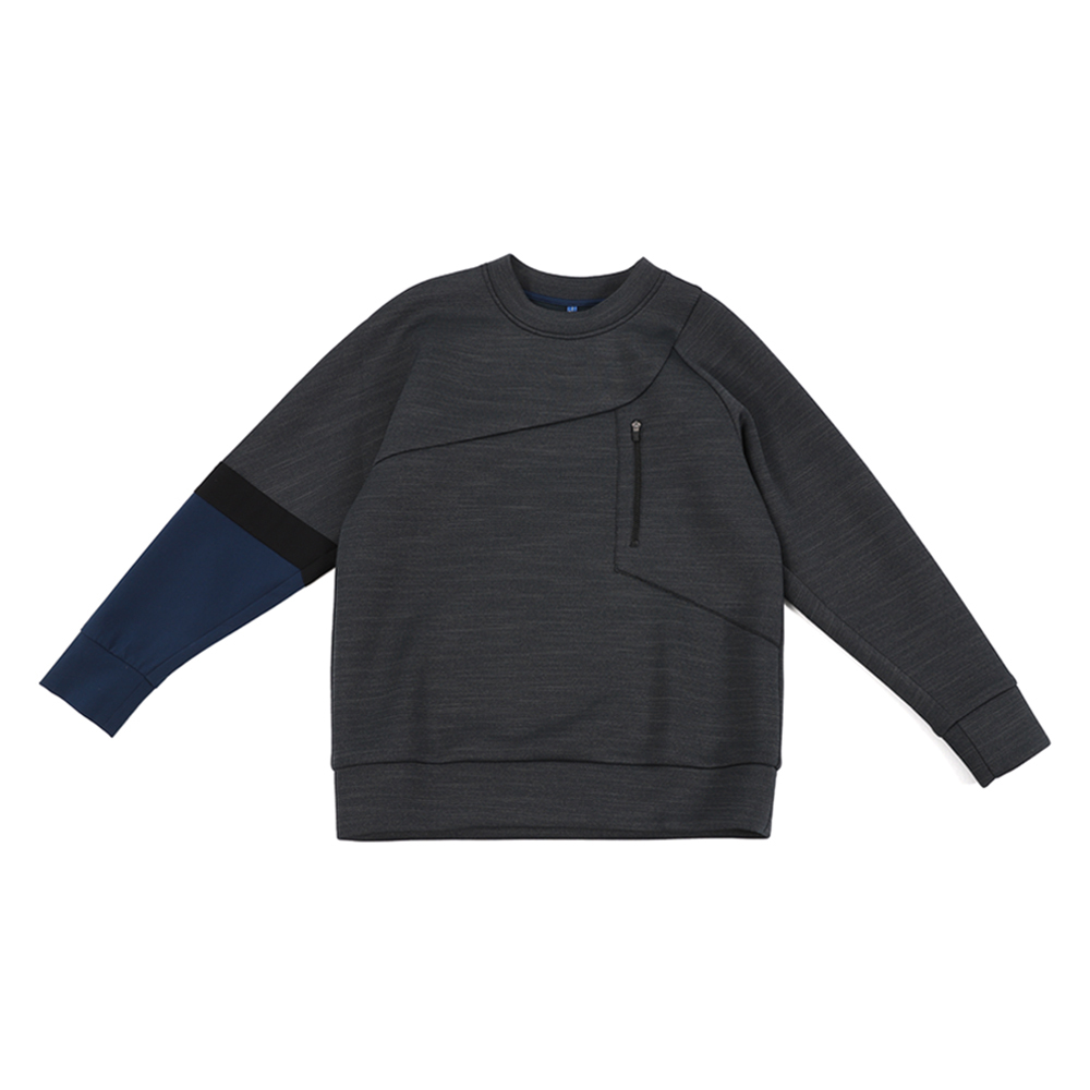 異形太空棉衛衣 - 黑