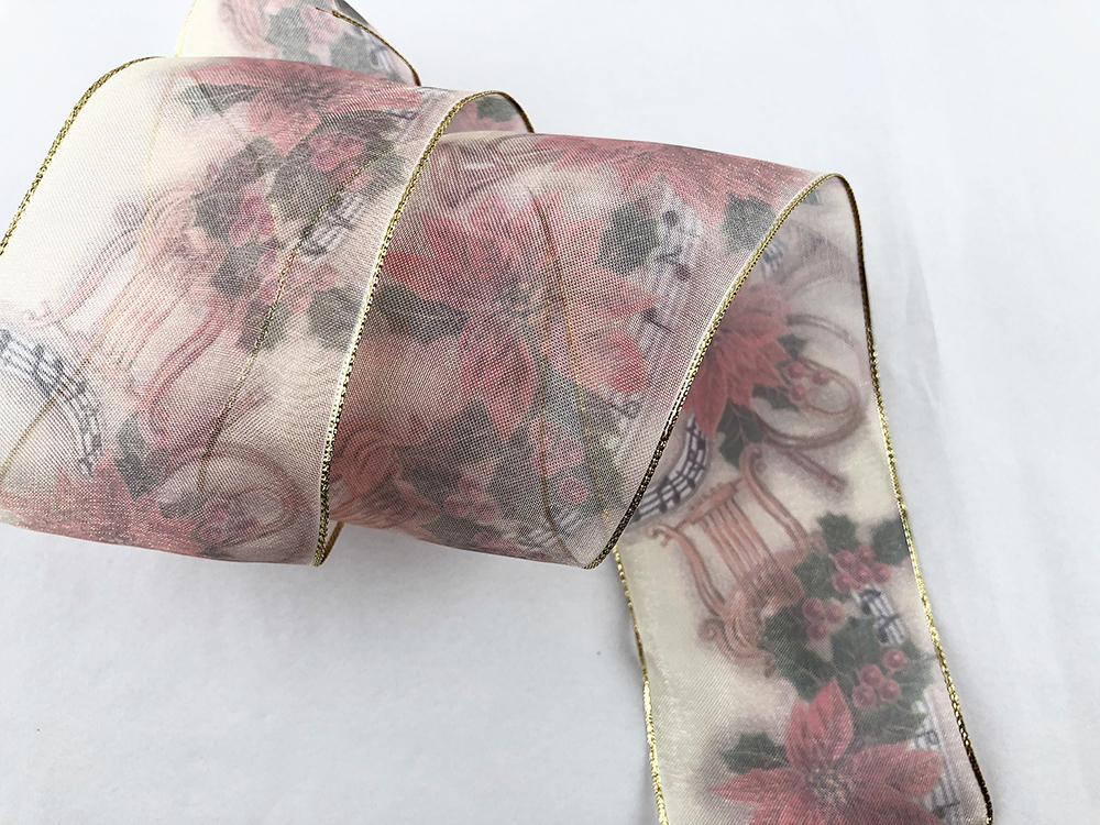 金邊特寬網紗/植物款/鐵絲62mm