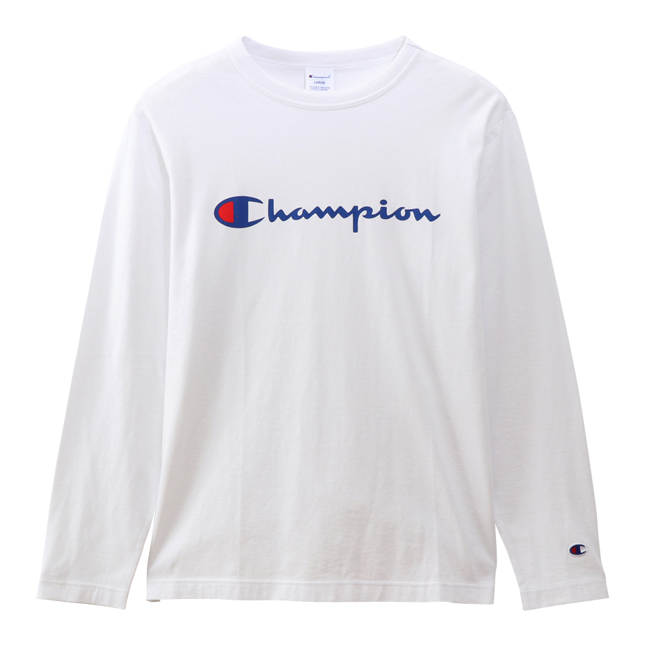 [現貨] CHAMPION C3-Q401 LOGO LONG TEE WHITE(JAPAN VER.)