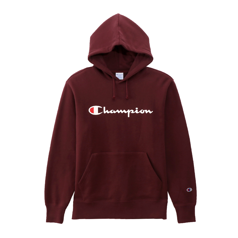 [現貨] CHAMPION C3-Q102 LOGO HOODIE MAROON(JAPAN VER.)