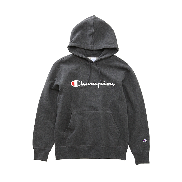 [現貨] CHAMPION C3-Q102 LOGO HOODIE CHARCOAL(JAPAN VER.)