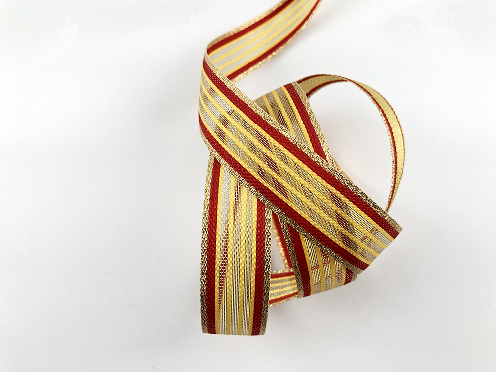 金銀條紋透光金蔥帶/20mm