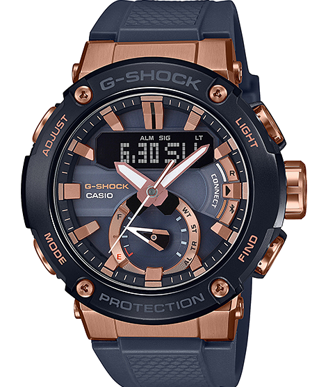 萬年鐘錶 - G-SHOCK  G-STEEL系列  太陽能藍芽男錶  GST-B200G-2A  錶徑 : 47mm