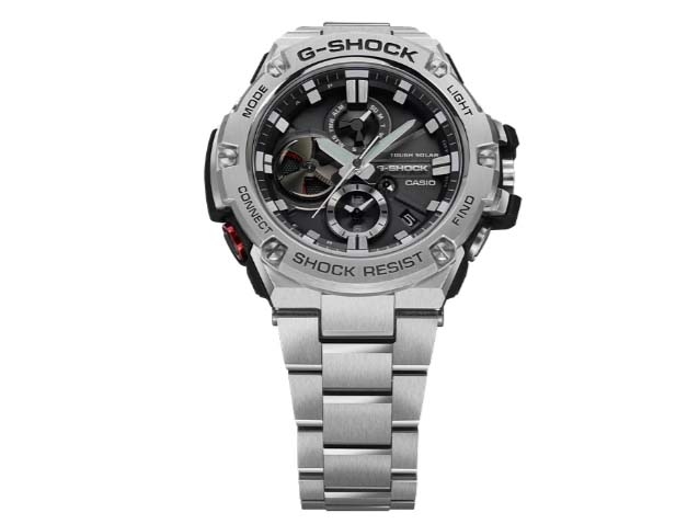 萬年鐘錶 - G-SHOCK  G-STEEL系列  太陽能藍芽男錶  GST-B100D-1A 錶徑 : 49.2mm