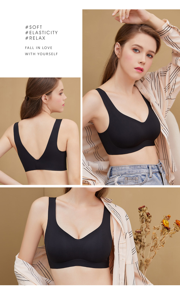 內衣 Olivia 無鋼圈日式無痕V款背扣式內衣