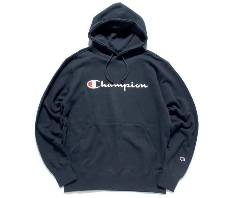 [現貨] CHAMPION C3-Q102 LOGO HOODIE NAVY(JAPAN VER.)