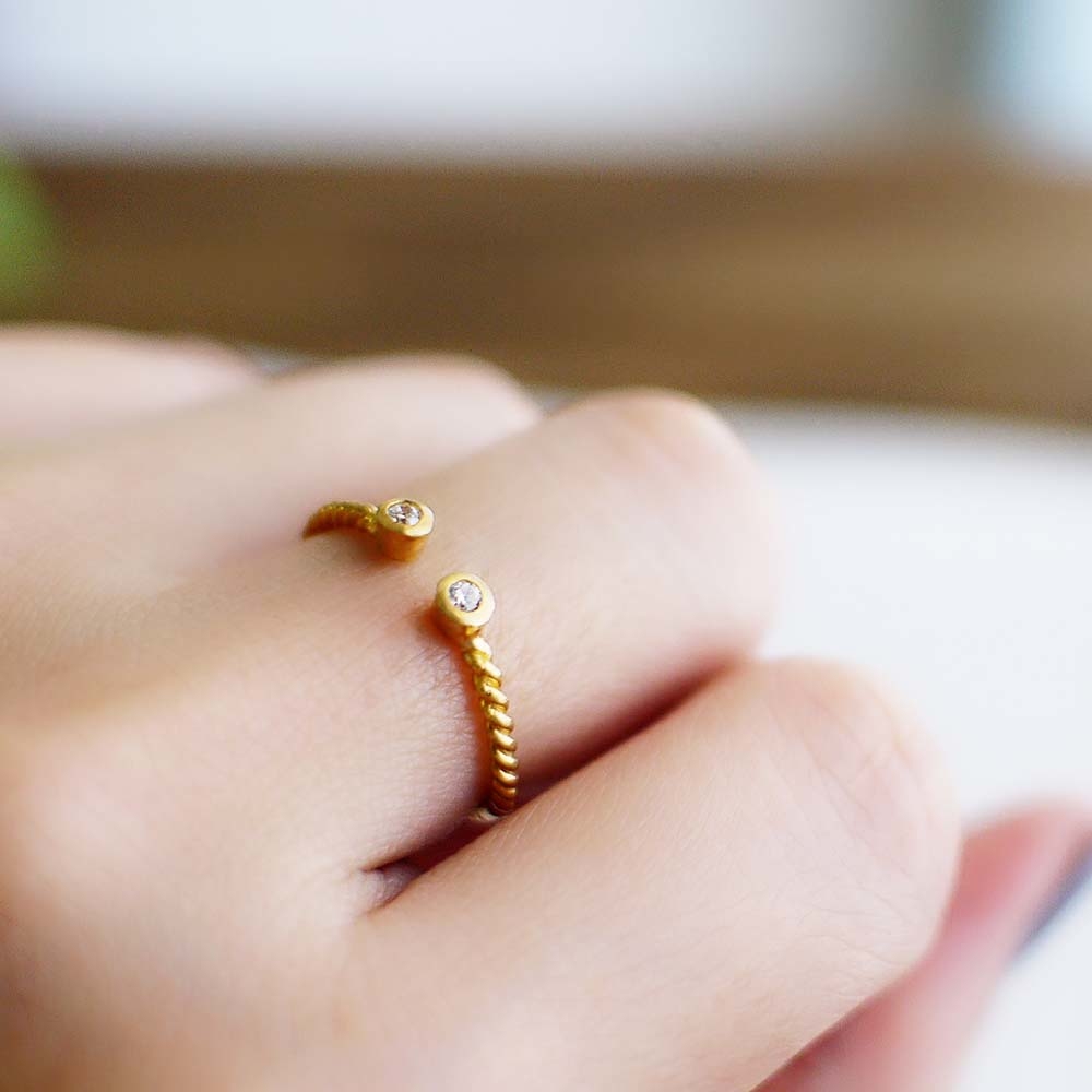 瑪琪雅朵純銀戒指(18K金)/DR702G