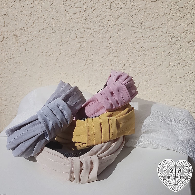 素色條紋車線髮箍(四色)