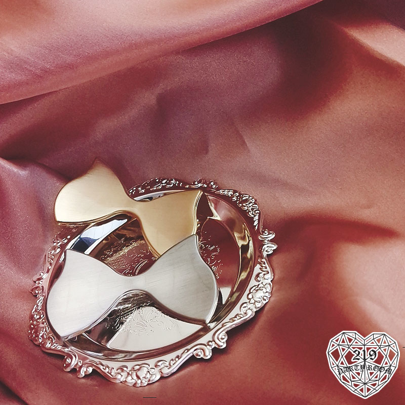 拉絲金屬翹翹蝴蝶結鴨嘴夾