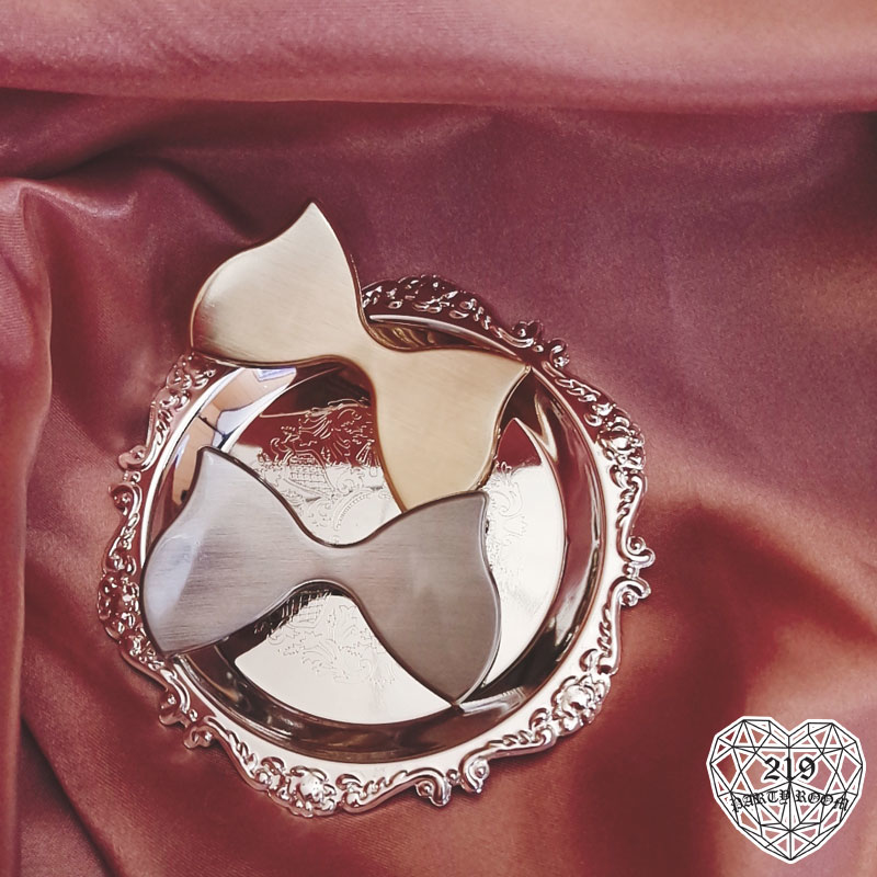 拉絲金屬翹翹蝴蝶結鴨嘴夾