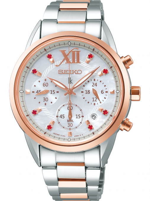 萬年鐘錶 - SEIKO  精工錶 LUKIA   太陽能計時碼錶 女錶  SSC824J1  /   V175  錶徑 36.4MM