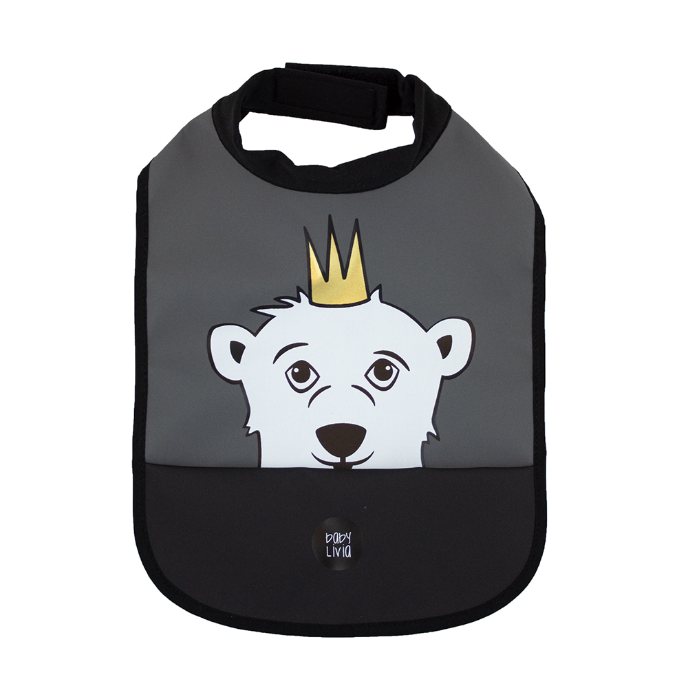 挪威Babylivia 防水口袋圍兜-北極熊(5色可選)