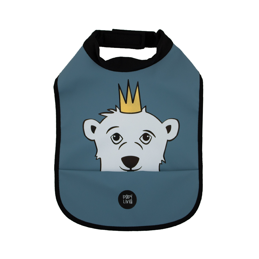 挪威Babylivia 防水口袋圍兜-北極熊(5色可選)