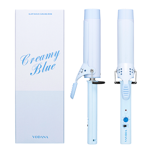 VODANA Glam Wave Curling Iron Cream Blue 36mm