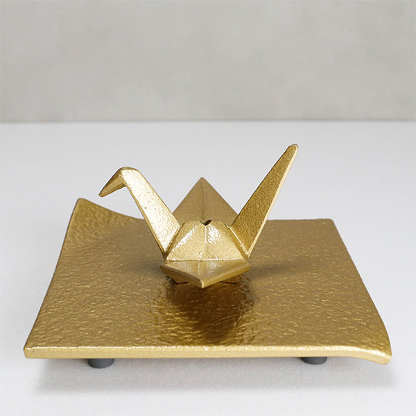 【岩鑄】折鶴 香立-黃