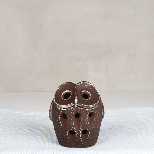 【岩鑄】銀茶貓頭鷹 香爐