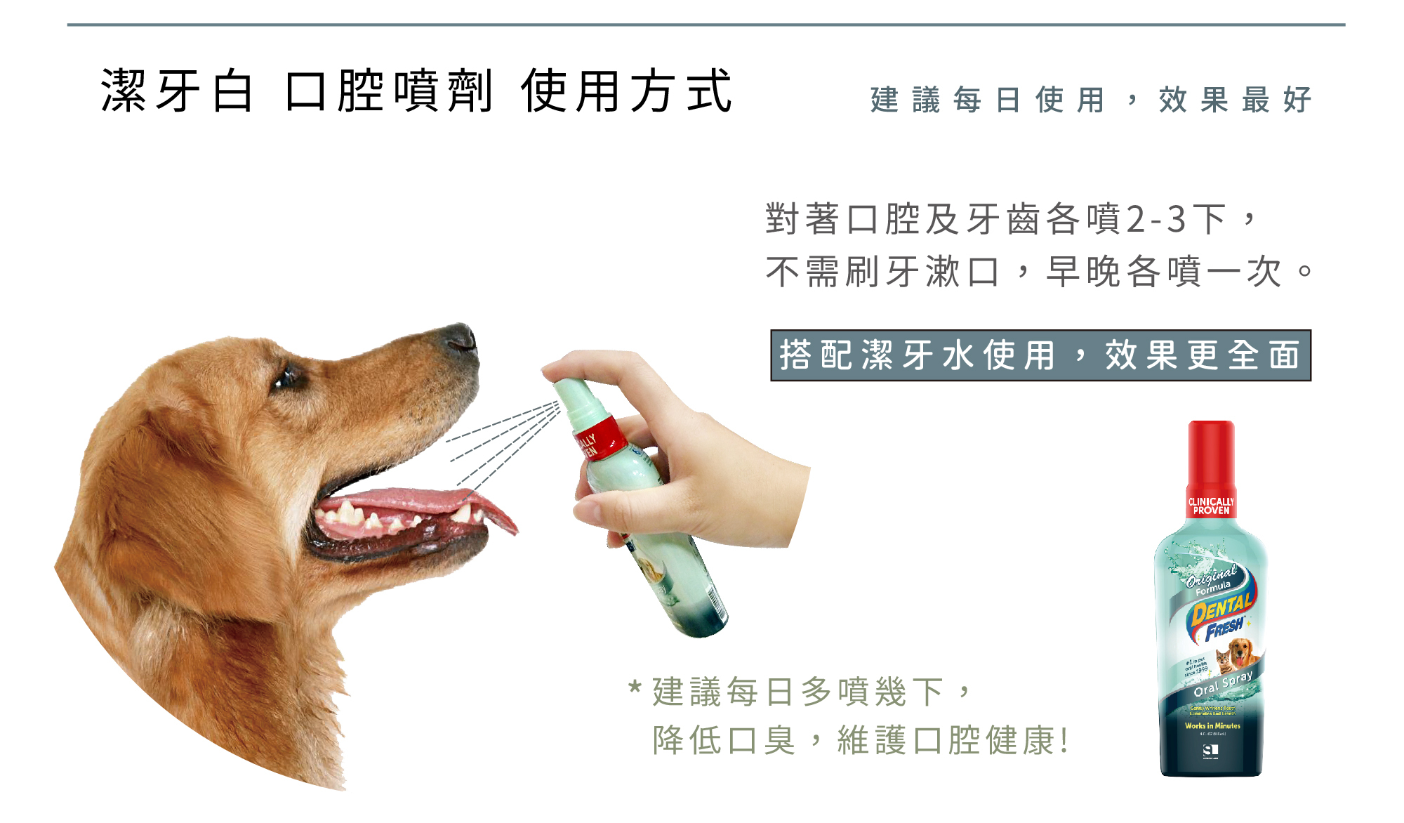 潔牙白寵物潔牙水