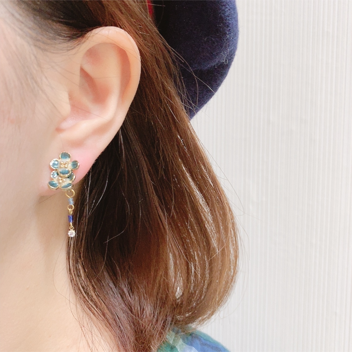 雙花吊珠耳環 (網站限定優惠)