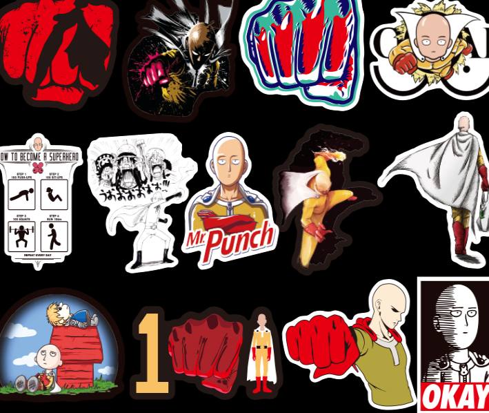 一拳超人 日本熱血動畫 限量超值貼紙70入組合包