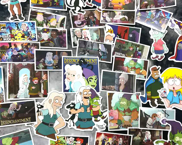 Disenchantment 崩壞夢王國 美國喜劇卡通 限量卡通貼紙39入組合包
