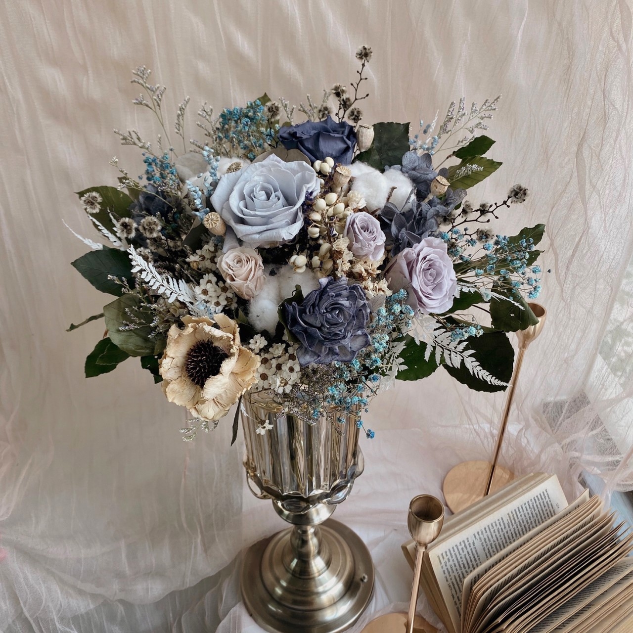 永生盆花(不含花器)-復古色系