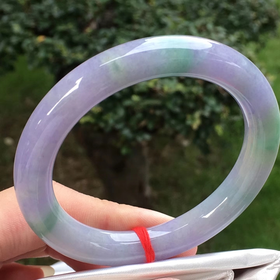 【已結緣】10222301 春彩圓條玉鐲 54.7mm