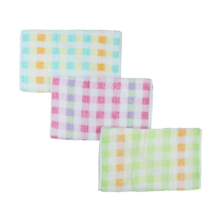 6條裝 彩色格仔童巾 4180403
