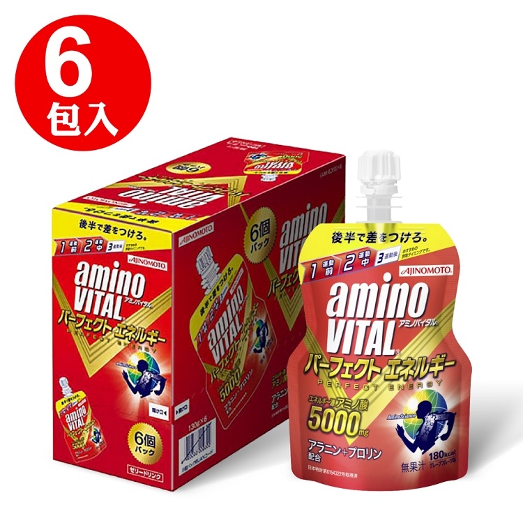 【aminoVITAL 日本味之素】 胺基酸能量凍 130g X 6包