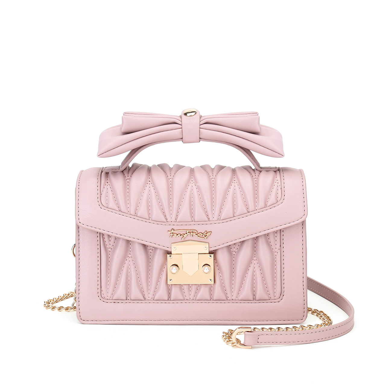 Fancy Bow Bow Quilted Shoulder Bag