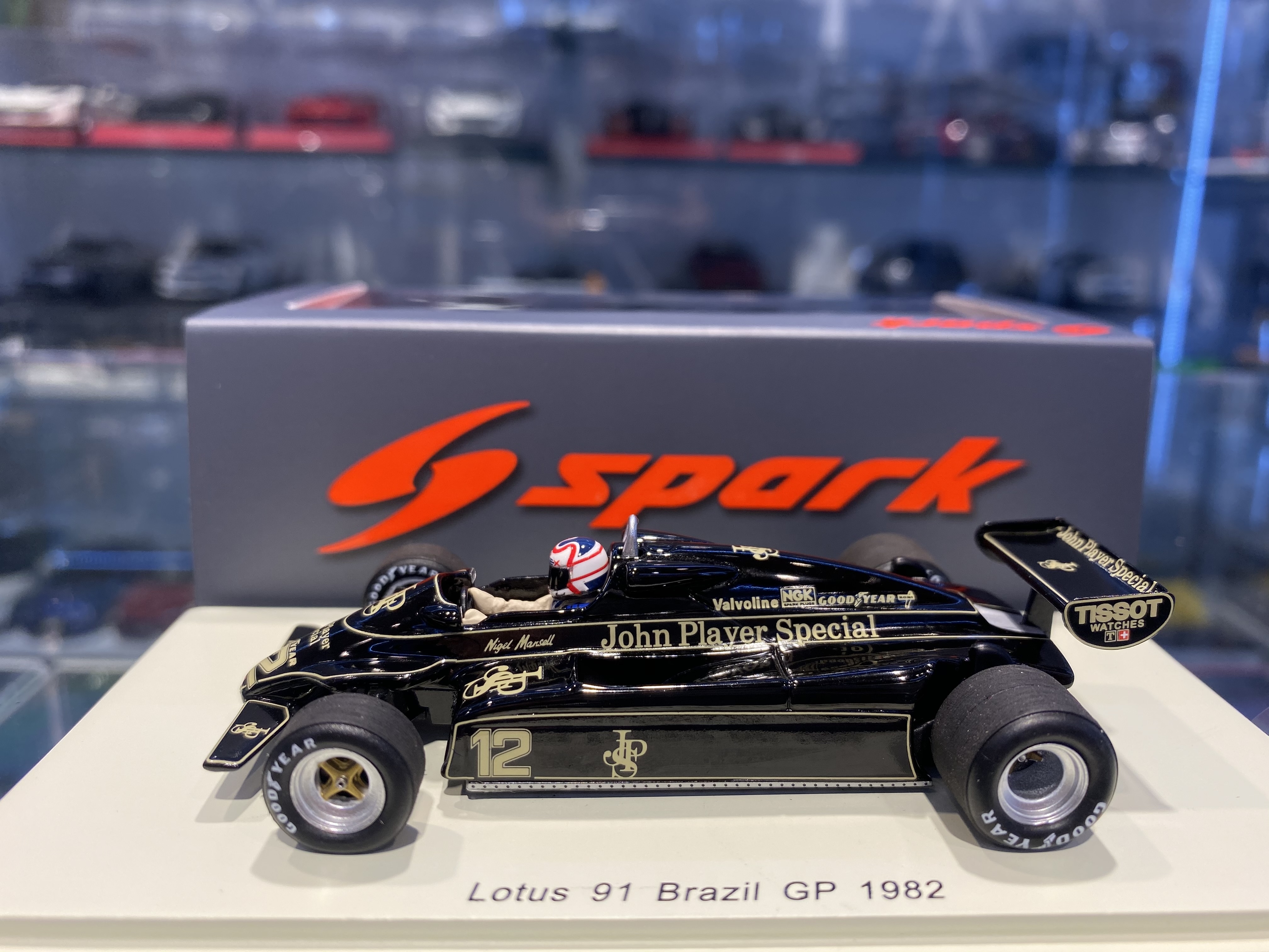 Miniature LOTUS 91 F1 - GP BRITISH 1982 (NIGEL MANSELL) 1/18 Tecnomodel (18174D) chez