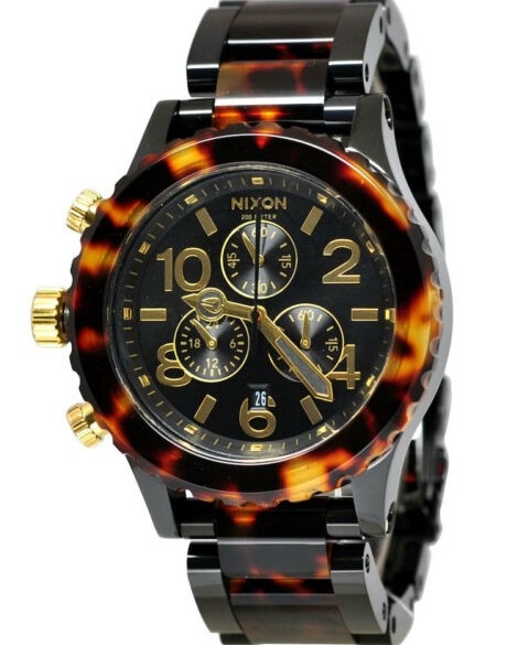 萬年鐘錶 - NIXON 尼克森 THE 42-20  CHRONO 琥珀 玳瑁計時碼表系列 200M防水 A037-679  錶徑42MM