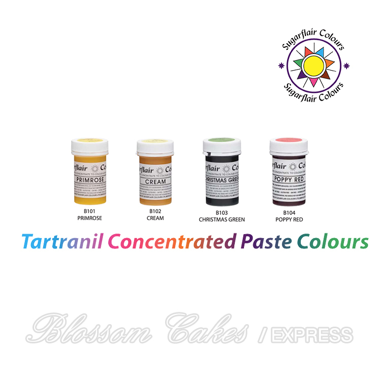 Sugarflair Tartranil Concentrated Paste Colour 25g (Various Colours Available)