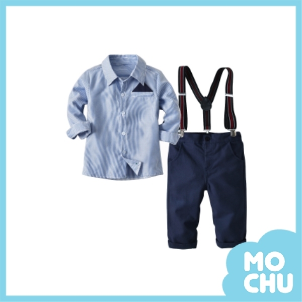 直紋紳士三件式套裝