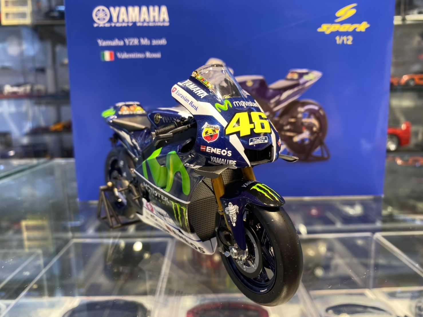 M12003 1/12 YAMAHA YZR M1 No.46 MOVISTAR YAMAHA MOTOGP WINNER 