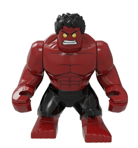 Red Hulk Custom Bigfigs Minifigures Fit Lego