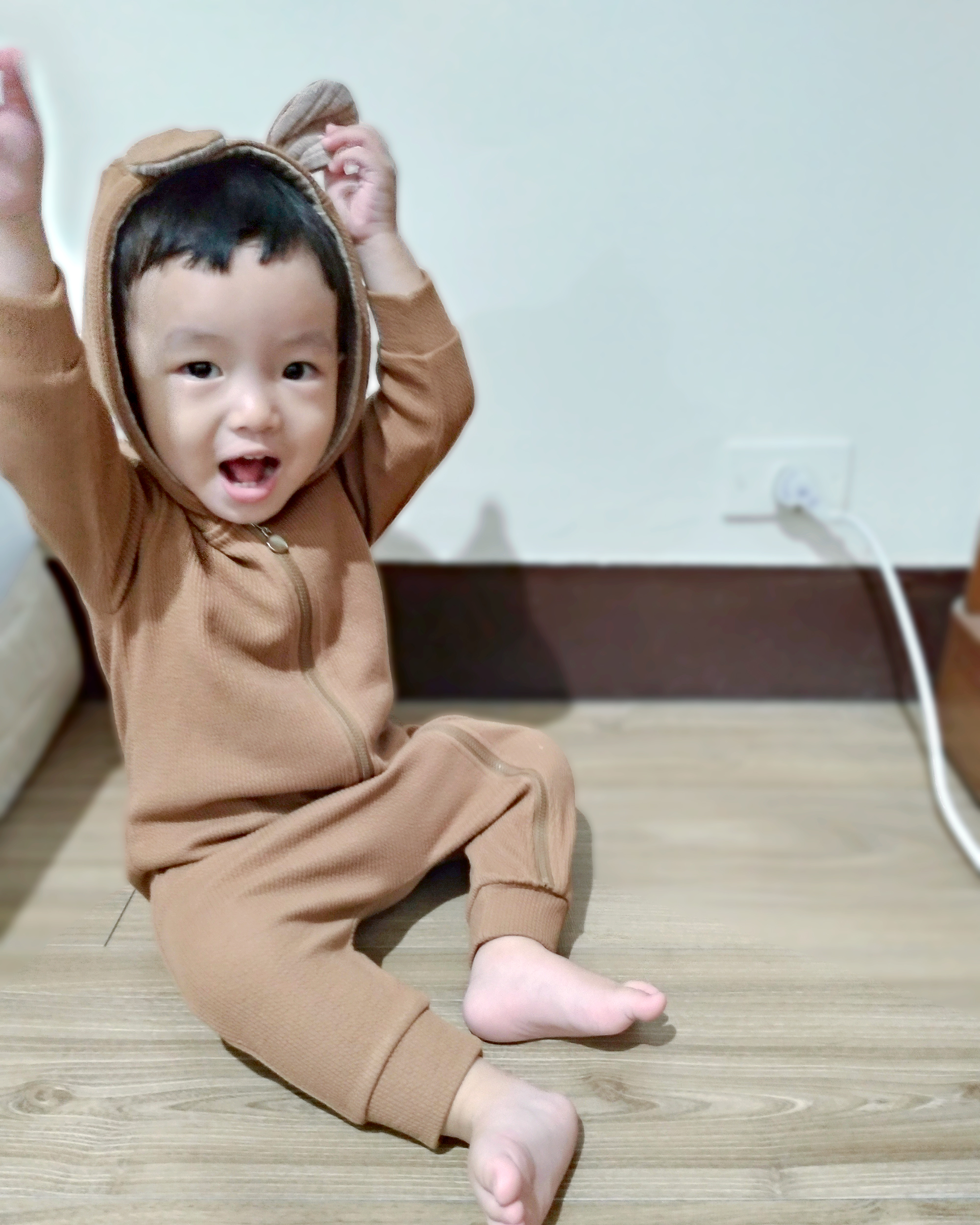 韓國 Lala _小鹿斑點長袖連身衣 - 80尺寸