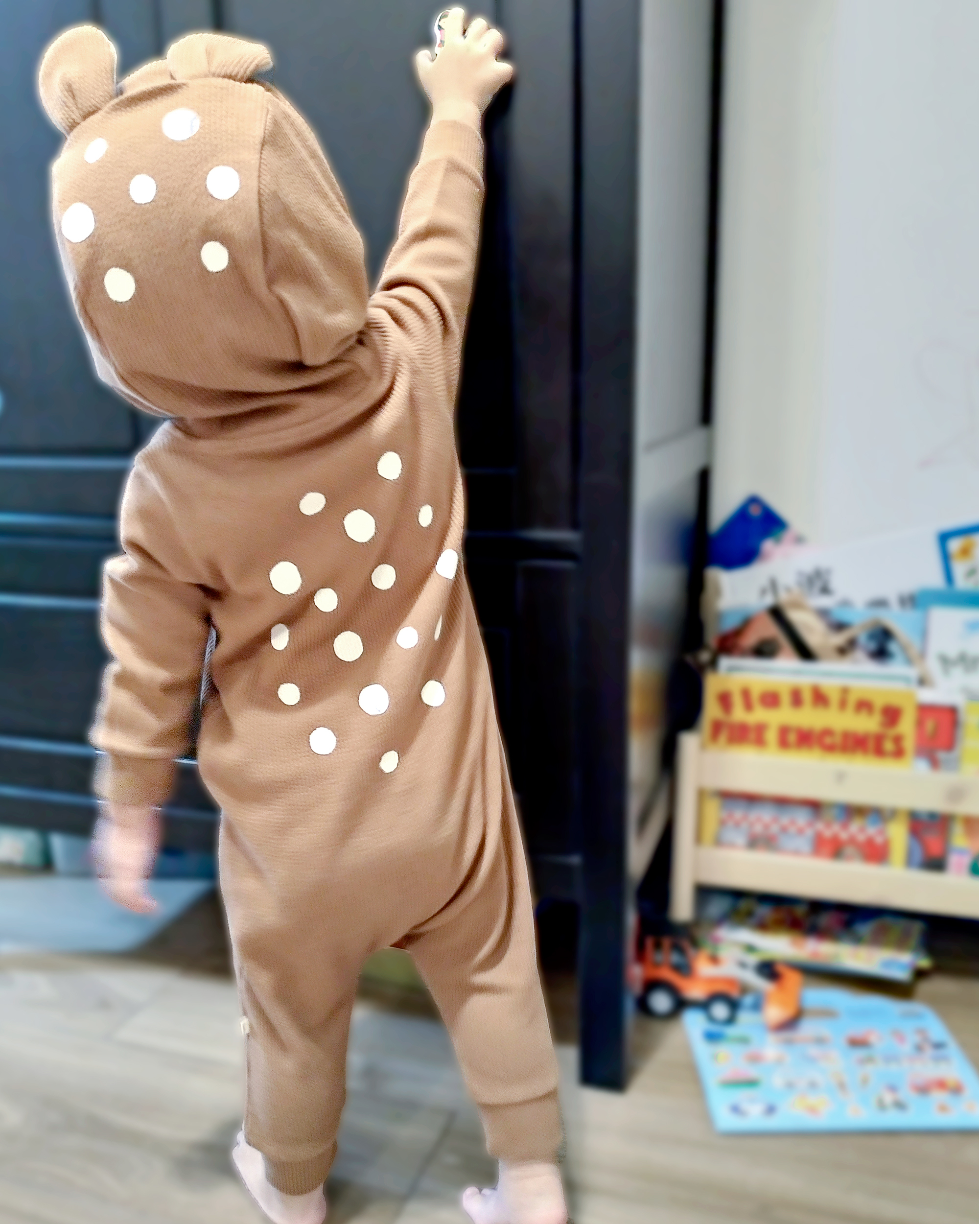 韓國 Lala _小鹿斑點長袖連身衣 - 80尺寸