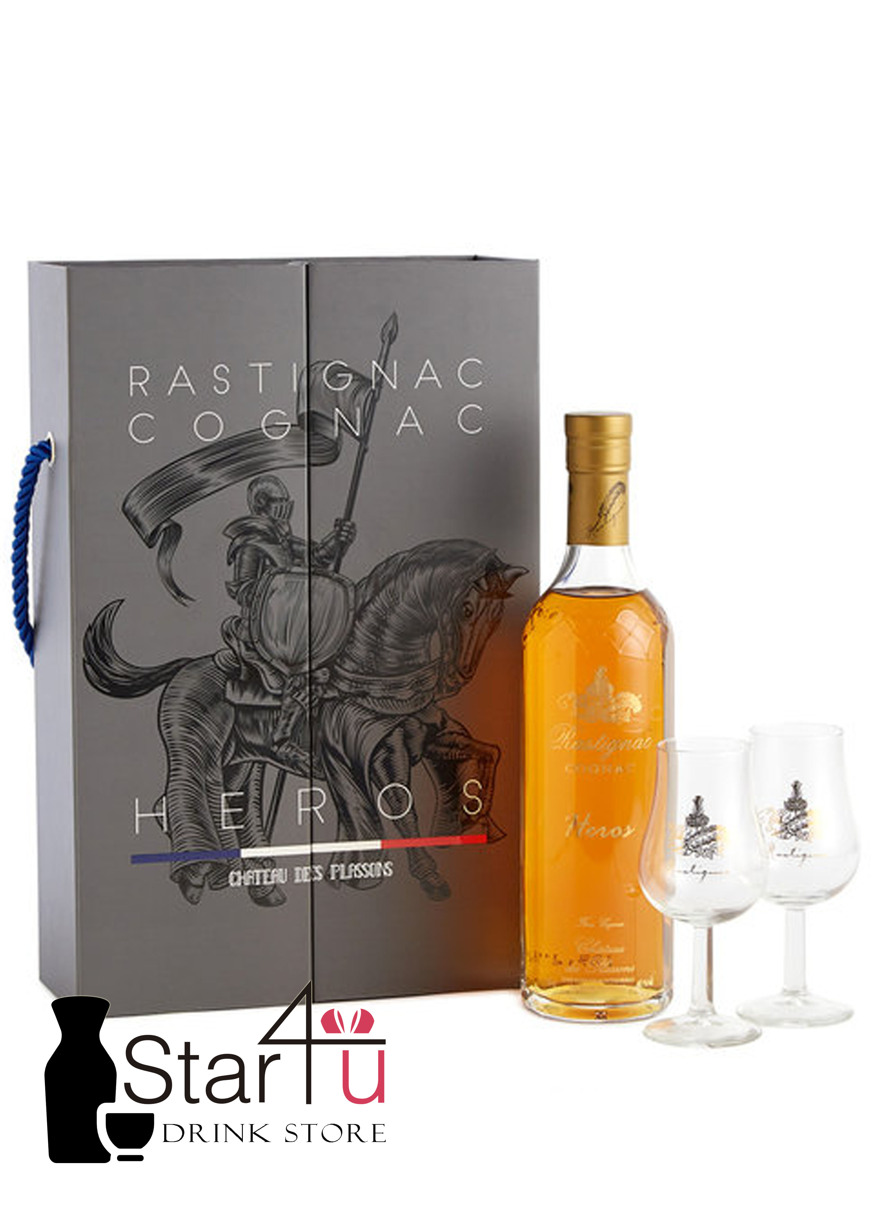 Rastignac Heros 威利來 Heros 干邑 500mL  (附2隻白蘭地杯)