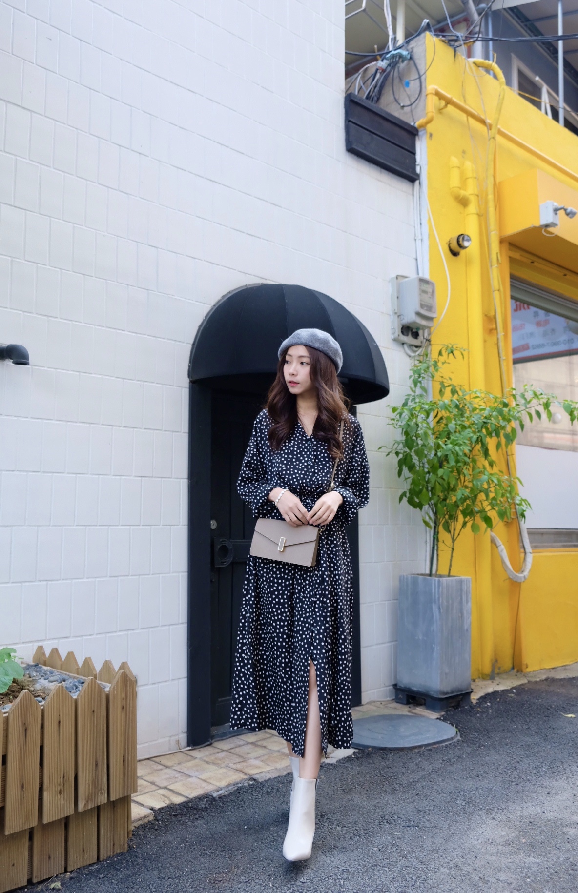 韓製暖暖羊毛畫家帽